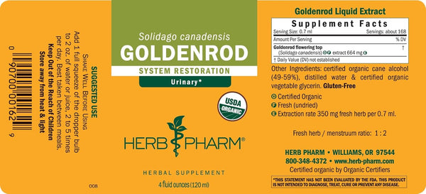Herb Pharm, Goldenrod, 4 fl oz