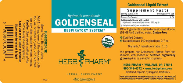 Herb Pharm, Goldenseal, 4 fl oz