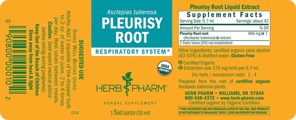 Herb Pharm, Pleurisy Root, 1 fl oz