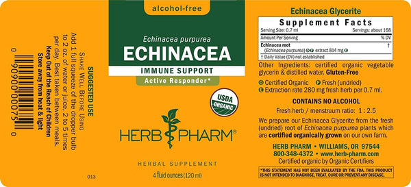 Herb Pharm, Echinacea, Alcohol-Free, 4 fl oz