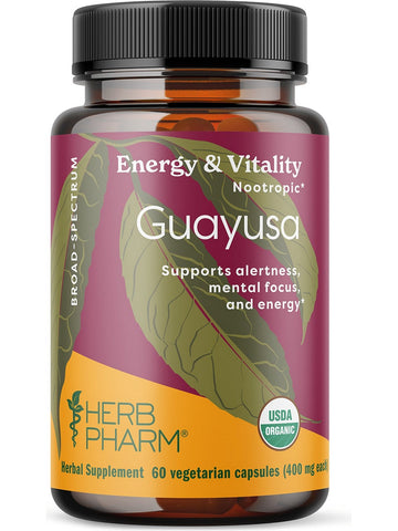 Herb Pharm, Guayusa, 60 Vegetarian Capsules