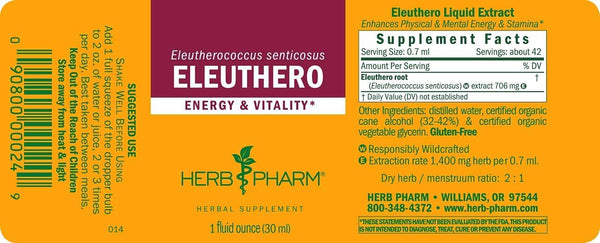 Herb Pharm, Eleuthero, 1 fl oz