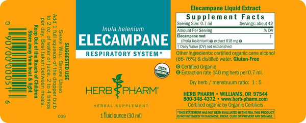 Herb Pharm, Elecampane, 1 fl oz