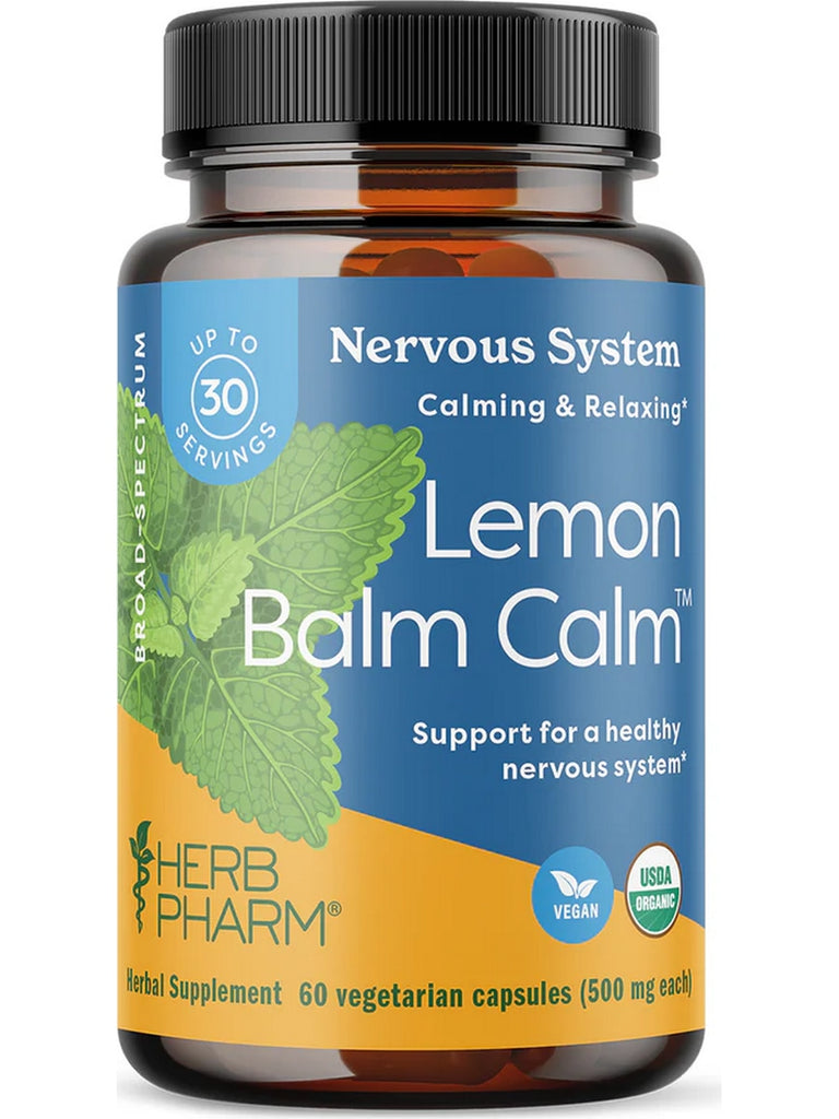 Herb Pharm, Lemon Balm Calm, 60 Vegetarian Capsules