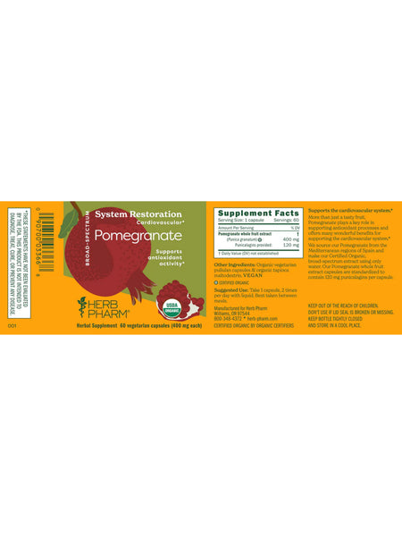 Herb Pharm, Pomegranate, 60 Vegetarian Capsules