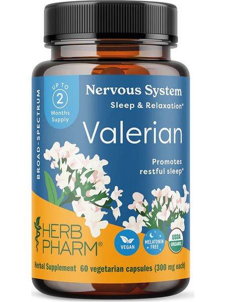 Herb Pharm, Valerian, 60 Vegetarian Capsules