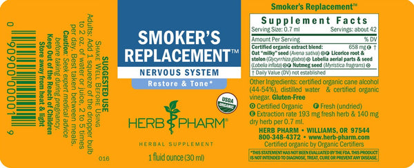 Herb Pharm, Smoker's Replacement, 1 Fluid Ounce