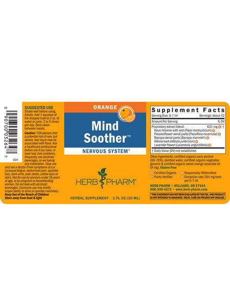 Herb Pharm, Mind Soother, Orange, 1 fl oz