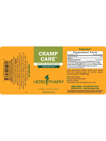 Herb Pharm, Cramp Care, 4 fl oz