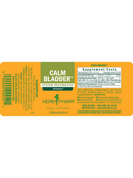 Herb Pharm, Calm Bladder, 1 fl oz