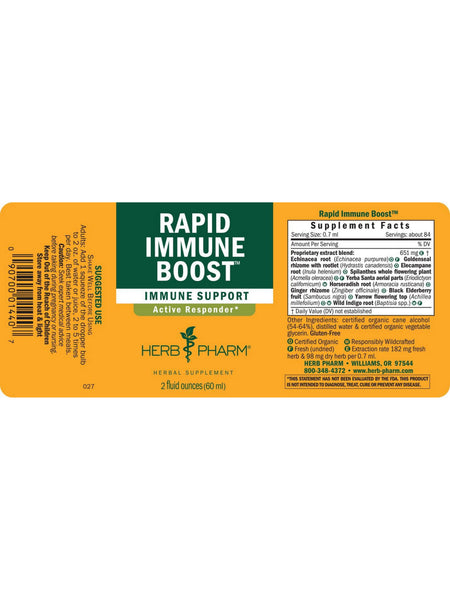 Herb Pharm, Rapid Immune Boost, 2 fl oz