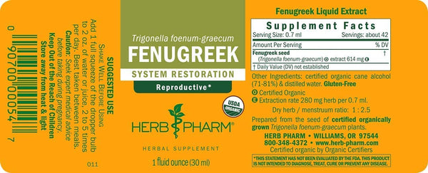 Herb Pharm, Fenugreek, 1 fl oz