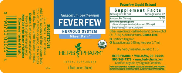 Herb Pharm, Feverfew, 1 fl oz