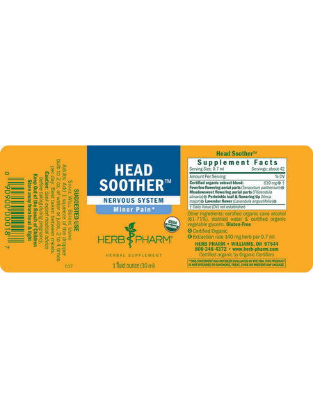 Herb Pharm, Head Soother, 1 fl oz