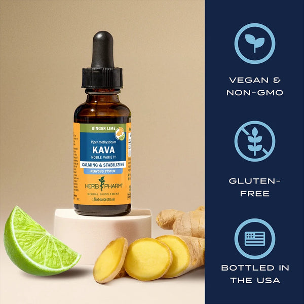 Herb Pharm, Kava, Ginger Lime, 1 fl oz
