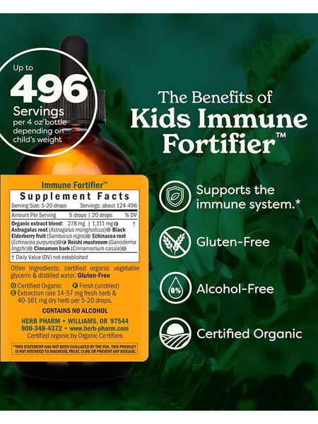 Herb Pharm, Kids Immune Fortifier, Alcohol-Free, 4 fl oz