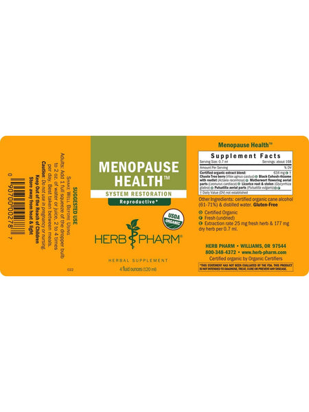 Herb Pharm, Menopause Health, 4 fl oz