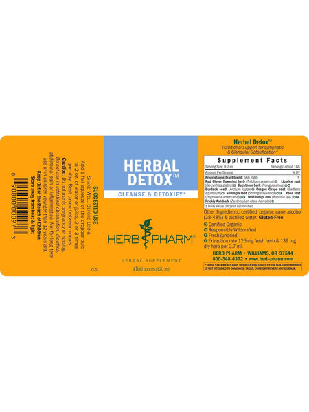 Herb Pharm, Herbal Detox, 4 fl oz