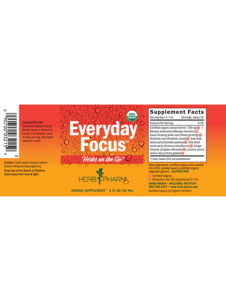 Herb Pharm, Herbs on the Go: Everyday Focus, 1 fl oz