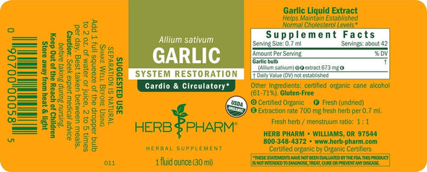 Herb Pharm, Garlic, 1 fl oz