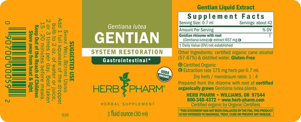 Herb Pharm, Gentian, 8 fl oz