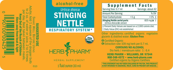 Herb Pharm, Stinging Nettle, Alcohol-Free, 1 fl oz