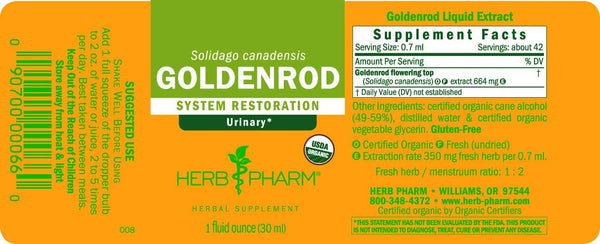 Herb Pharm, Goldenrod, 1 fl oz
