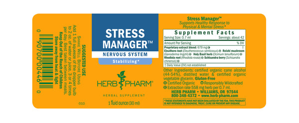 Herb Pharm, Stress Manager, 4 fl oz