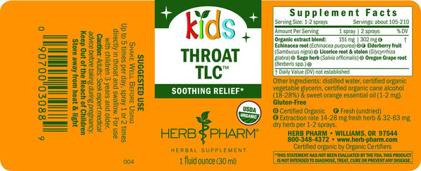 Herb Pharm, Kids Throat TLC, 1 fl oz