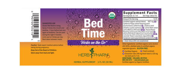 Herb Pharm, Herbs on the Go: Bed Time, 1 fl oz