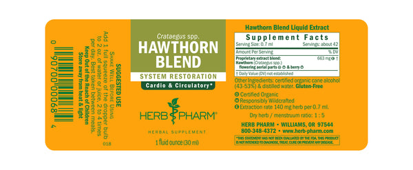Herb Pharm, Hawthorn Blend, 1 fl oz