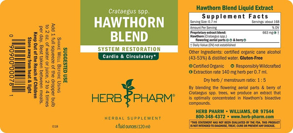 Herb Pharm, Hawthorn Blend, 4 fl oz