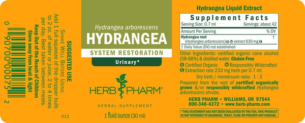 Herb Pharm, Hydrangea, 4 fl oz