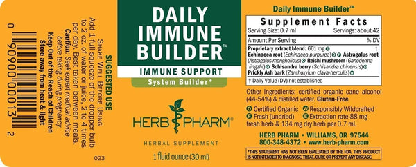 Herb Pharm, Daily Immune Builder, 1 fl oz