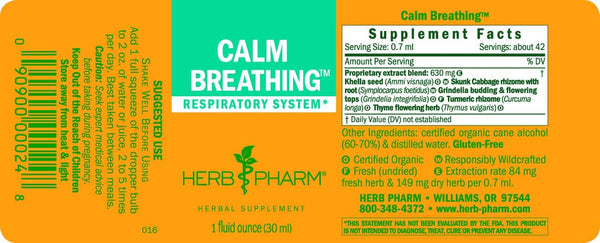 Herb Pharm, Calm Breathing, 1 fl oz