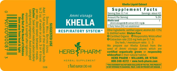 Herb Pharm, Khella, 4 fl oz