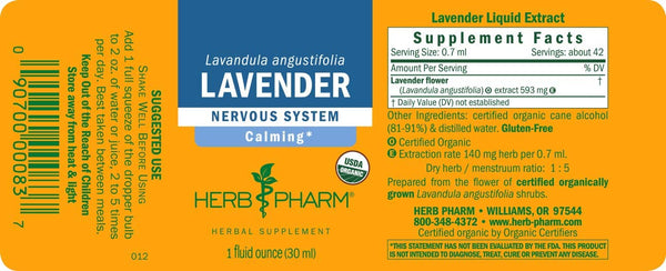 Herb Pharm, Lavender, 1 fl oz