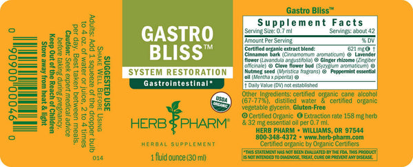 Herb Pharm, Gastro Bliss (formerly Gastro Calm), 1 fl oz