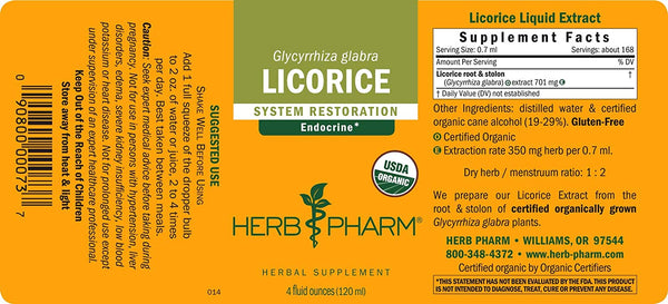 Herb Pharm, Licorice, 4 fl oz