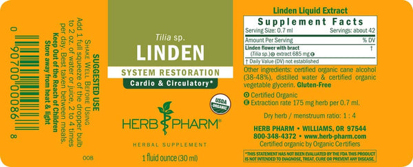 Herb Pharm, Linden, 1 fl oz