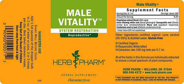 Herb Pharm, Male Vitality, 4 fl oz
