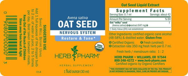 Herb Pharm, Oat Seed, 8 fl oz