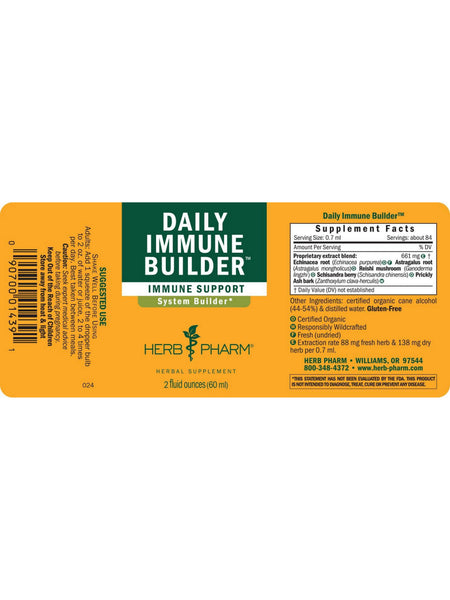 Herb Pharm, Daily Immune Builder, 2 fl oz