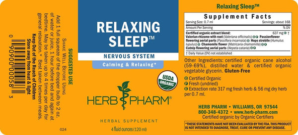 Herb Pharm, Relaxing Sleep, 4 fl oz