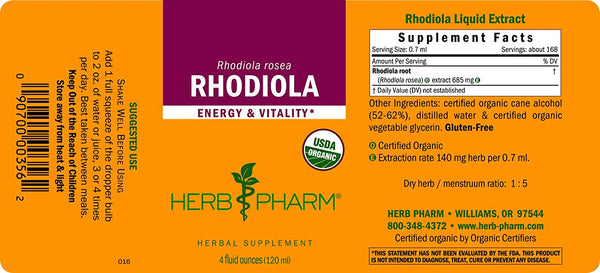 Herb Pharm, Rhodiola, 4 fl oz