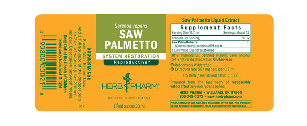 Herb Pharm, Saw Palmetto, 1 fl oz