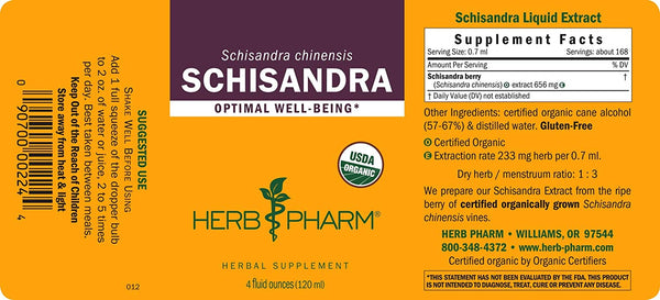 Herb Pharm, Schisandra, 4 fl oz