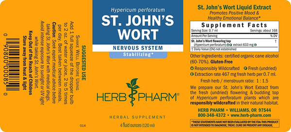 Herb Pharm, St. John's Wort, 4 fl oz