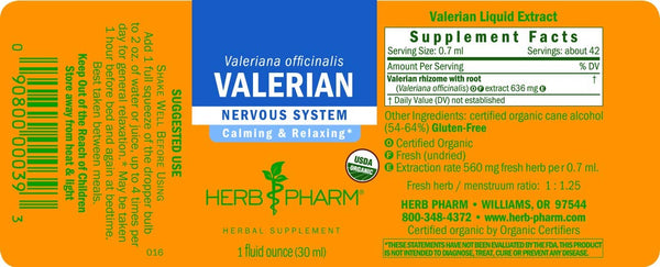 Herb Pharm, Valerian, 1 fl oz
