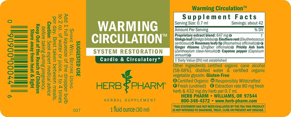 Herb Pharm, Warming Circulation, 1 fl oz